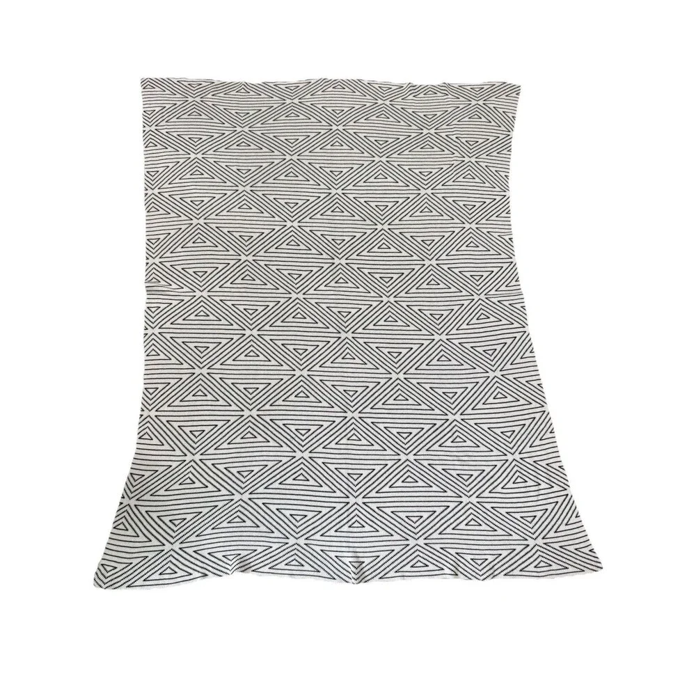 Woven 100% Cotton Bed Throw Blanket 52x69 Lightweight Breathable